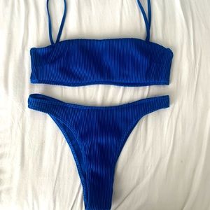 Hollister Swim Bandeau Bikini Top + Matching Bottoms